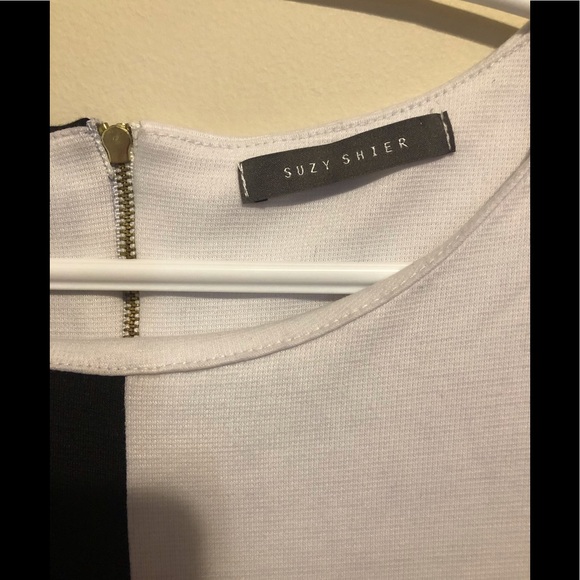 Suzy Shier Black and White Dress Size Large - Picture 2 of 4